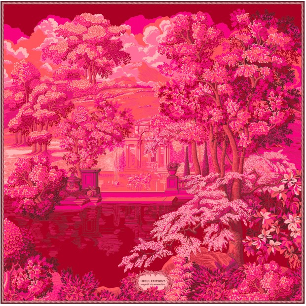 Inoui Editions šilko skara COME FUCHSIA